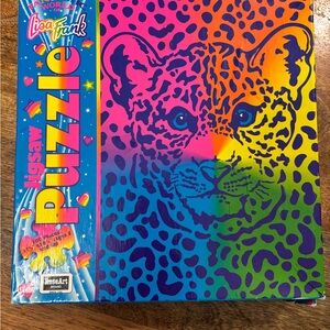 Lisa Frank Neon Rainbow Leopard Puzzle - Pink Blue Purple Yellow Green